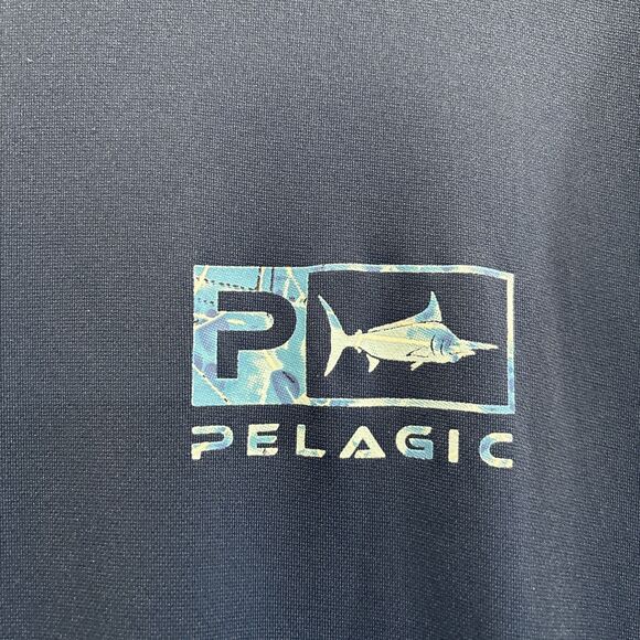 Pelagic Shirt Mens XL Blue Long Sleeve Fishing AquaTek Active Performance UPF50+ - Picture 6 of 15